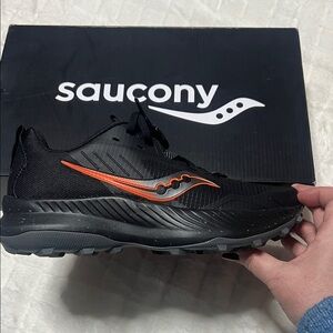 Saucony Men's Black and Orange Athletic Shoes